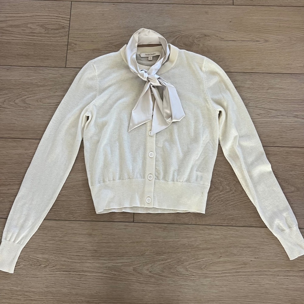 Favorite Daughter NWOT Take A Bow Cardigan. Cream. Womens XS